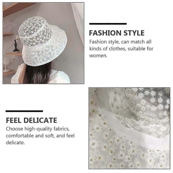 Spetsfiskarhatt Sommar Damhatt Broderi Spetsdesign Solskydd (Vuxna)