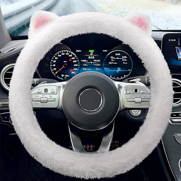 Storlek: 38 cm Rattöverdrag, Fluffig Konstgjord Päls Plush Rattöverdrag