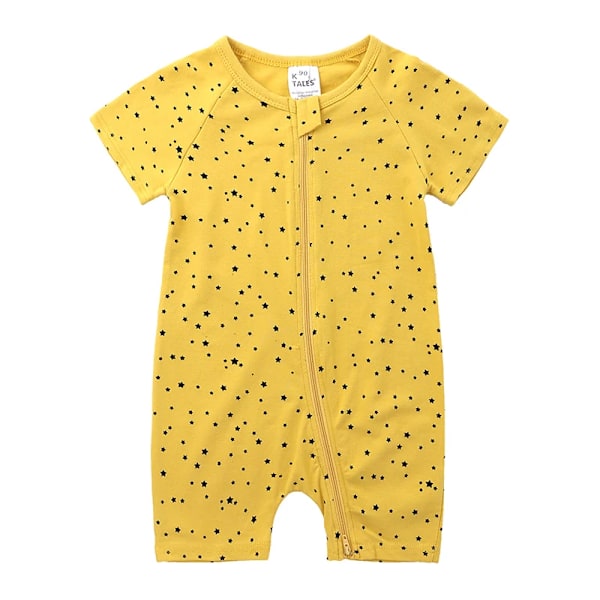 2023 Unisex Babyklær for Nyfødte - Korte Ermer, Romper, Myk Bomullsstoff, Baby-Pyjamas, Body Suit 6 12-24m