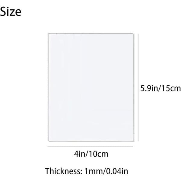 10 stk. akrylplade 1 mm - transparente plexiglasplader til håndværk