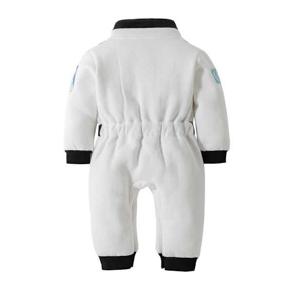 Halloween Astronautdräkt för Bebispojke, Rymddräkt, Jumpsuit, Spädbarnsfödelsedagsfest, Jul Cosplay Kostymer White 80 (6-12M)