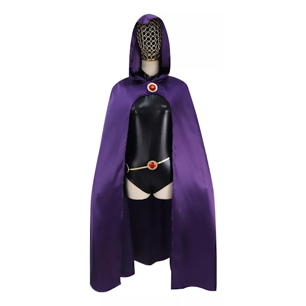 Kvinders Titan Raven Halloween Cosplay Party Dance Tøj Purple gem hat suit L