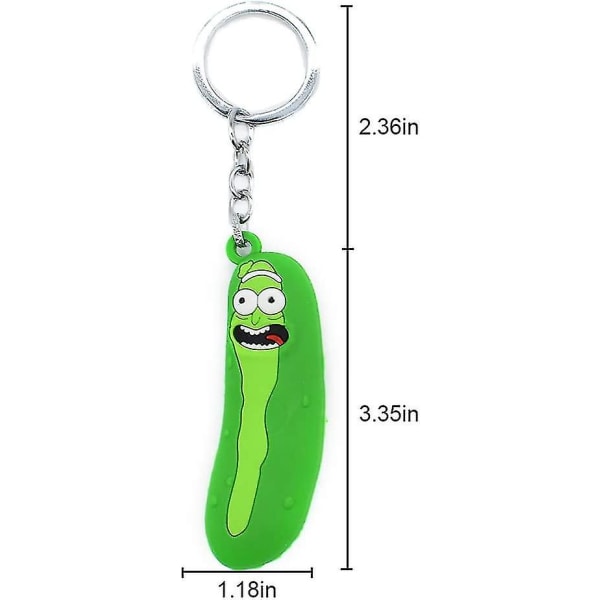 Pickle avaimenperä, sarjakuvan kappaleet Creative lahja Marinoitu kurkku koristeet avaimenperä Vihreä