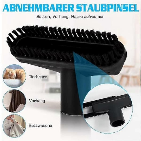 6 stk. Mini Rensebørstehoved Sugespids Dyseadapter Drejehoved Professionelle Tilbehørssæt Støvsugertilbehør