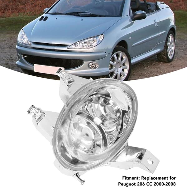 LED-tåkelys foran egnet for 206 2000-2008 frontfanger tilbehør kjørelys frontfanger tåkelys høyre 6205T2