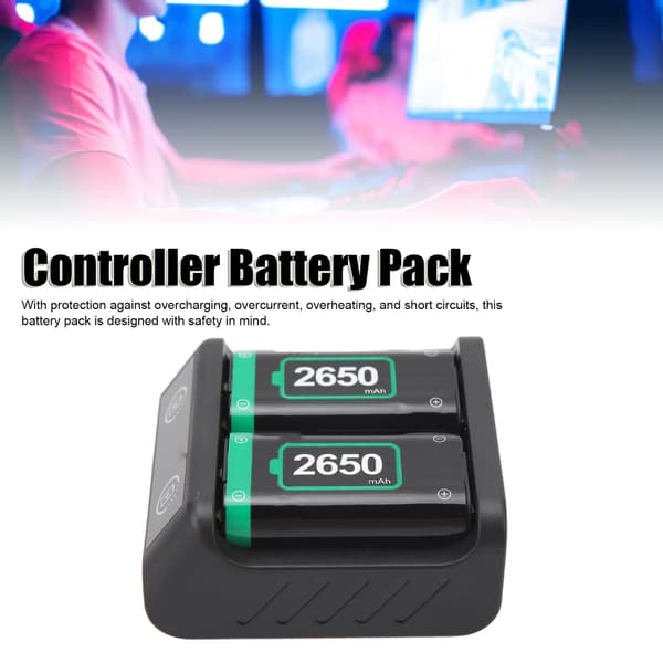 Rechargeable Battery Pack for Xbox Series X/S 2650mAh Fast Charging LED Indicator Controller Battery