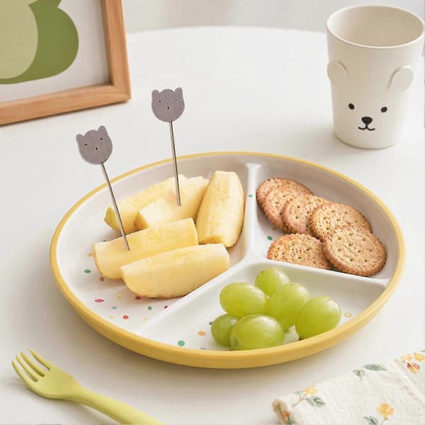 Pandaformade engångsspett – Vass spets – för barnkalas och plockmat 100pcs A