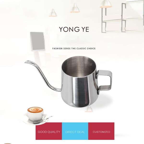 Kaffekande, 350 ml, rustfrit stål, svanehalstud, kaffe-tekande