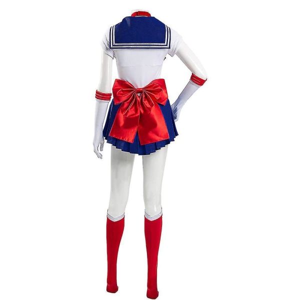 Dam Sailor Moon Kostym Cosplay Party Uniform Outfit Set Presenter L 3XL