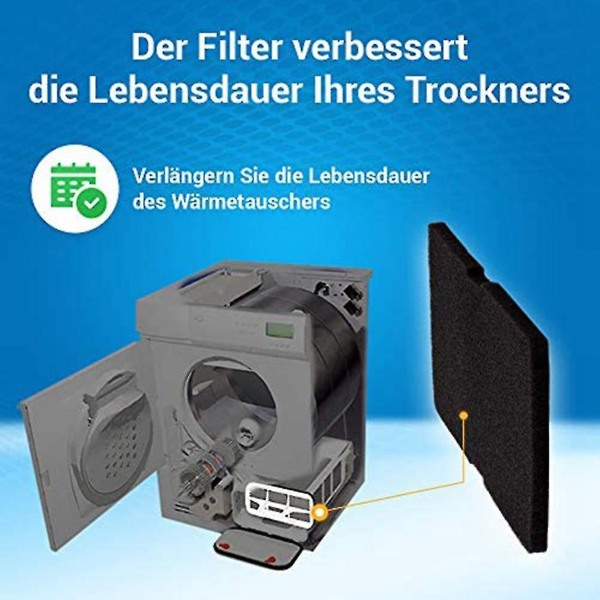 10 stk tørketrommelfilter for utskifting av tørketrommel for 2964840100, filter for tørketrommel De8635rx Ds7512pa tørketrommel