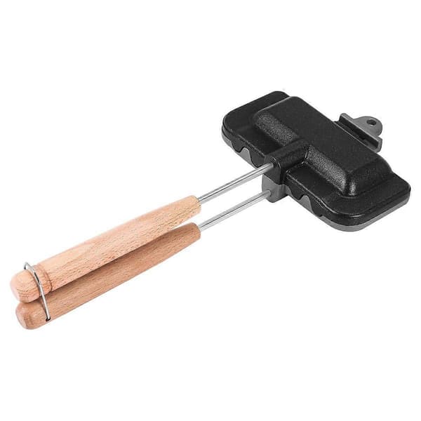 Pølsetoaster, Dobbeltsidig Sandwichbakeform, Ostemaker Sandwichmaker Flip Pan, Campingstekepanne