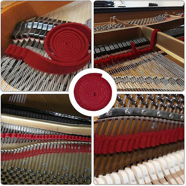 Piao Piano Tuning Kit, Professionelt Piano Tuning Kit Inkl. Tuning Wrench Hammer, Temperament Strip, Mute Kit, Piano Diy Fixing Set (8 stk. i pakke)