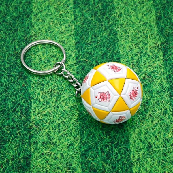 PVC mini football keychain pendant Germany 2024 European Cup club logo flags Manchester City Real Madrid