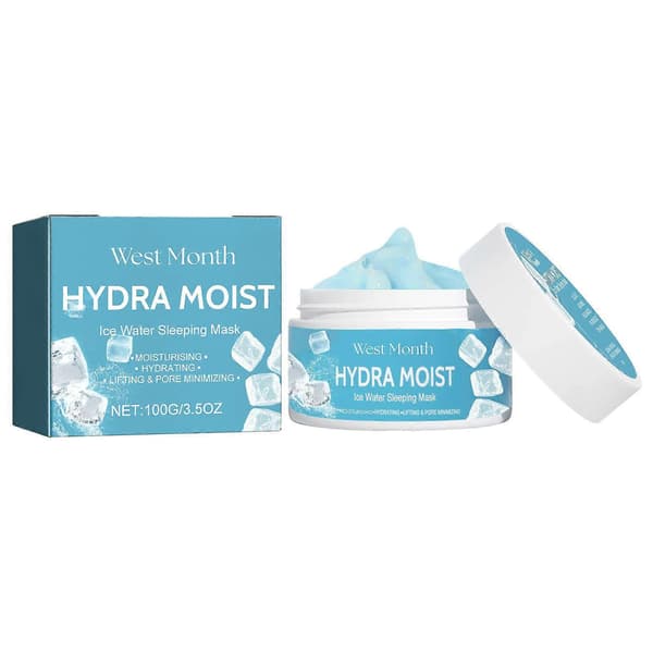 HYDRA MOIST Ice Water Sleeping Mask, 100g Raskt absorberende, med kjølende effekt, ansiktsfuktighetskrem 3PCS