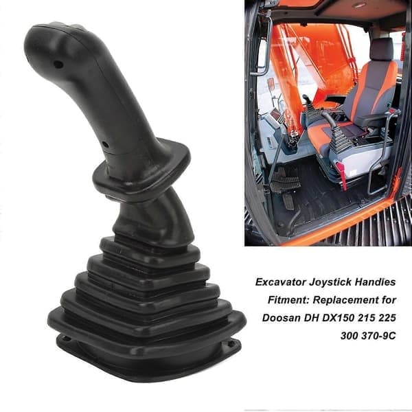 Excavator Joystick, 2-Pack 3-Button Excavator Joystick Handle with Dust Cover Replacement for DH DX150 215 225 300 370-9C