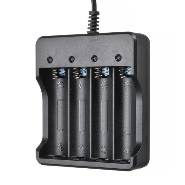 18650 Batterilader 4 pladser Oplader Lommelygte 4.2V Lithium Ba