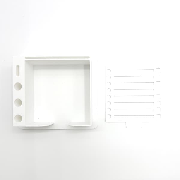 Post-It Note Skabelon Opbevaringsboks Penneholder - Hvid