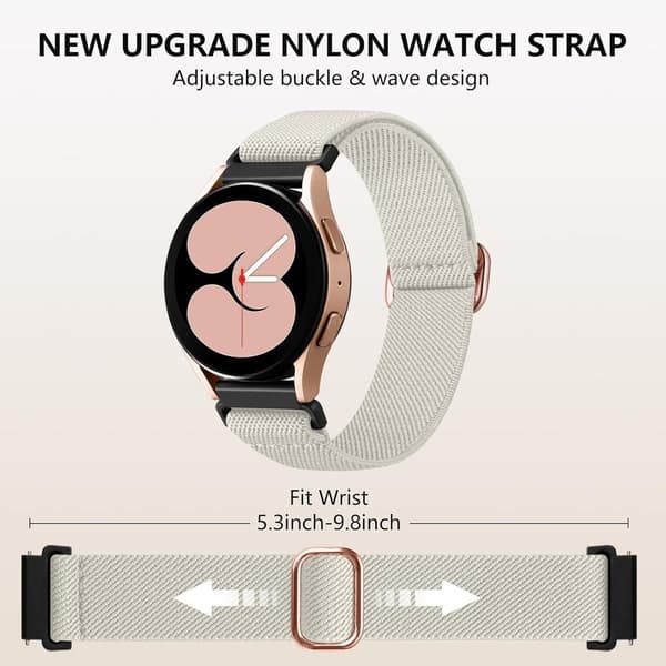5-pakning elastiske armbånd kompatible med Galaxy Watch 7/6/5/4 og flere