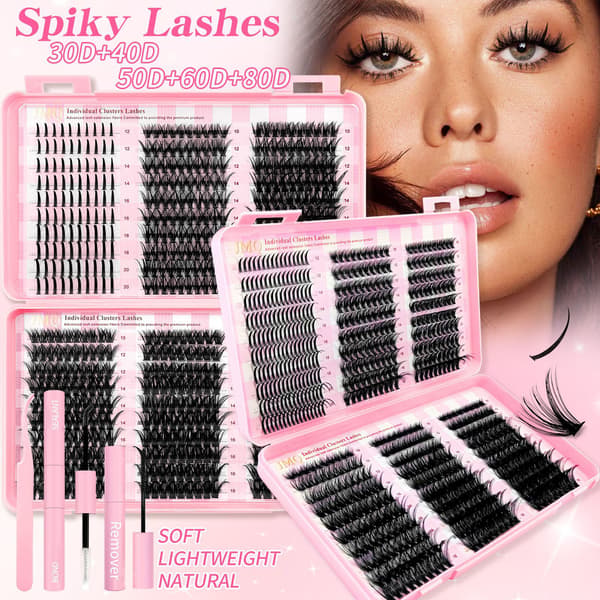 60 riviä: Piikit 30D+40D+50D+60D+80D Ripsikirja Fairy 30D DIY Segmentoidut Little Devil Tekoripset