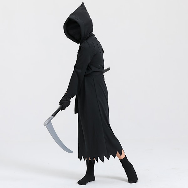 Halloween-cosplay-asut lapsille Grim Reaper -asut valaisevat lasit vaatteet näyttämöesitysasut XL