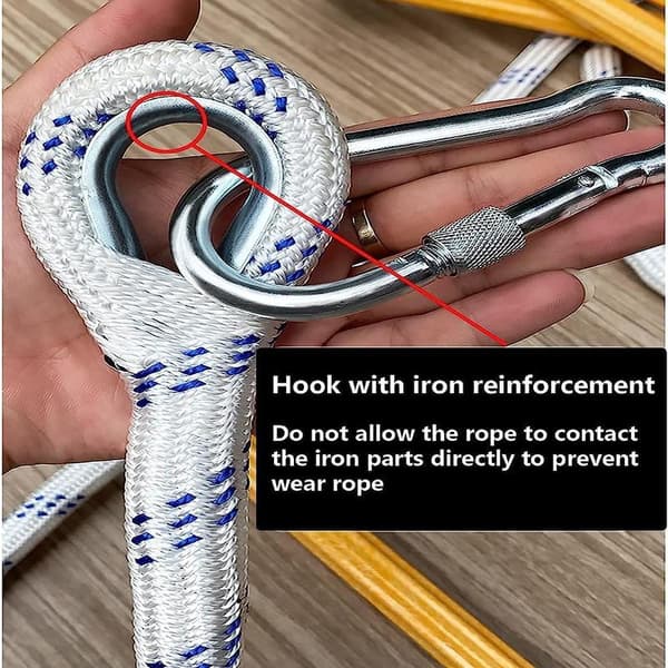 Portable Fireproof Rope Emergency Fire Escape Ladder (Size: 3m/9.8ft), Quick Deployment, Soft Ladder for Adults to Escape Through Windows