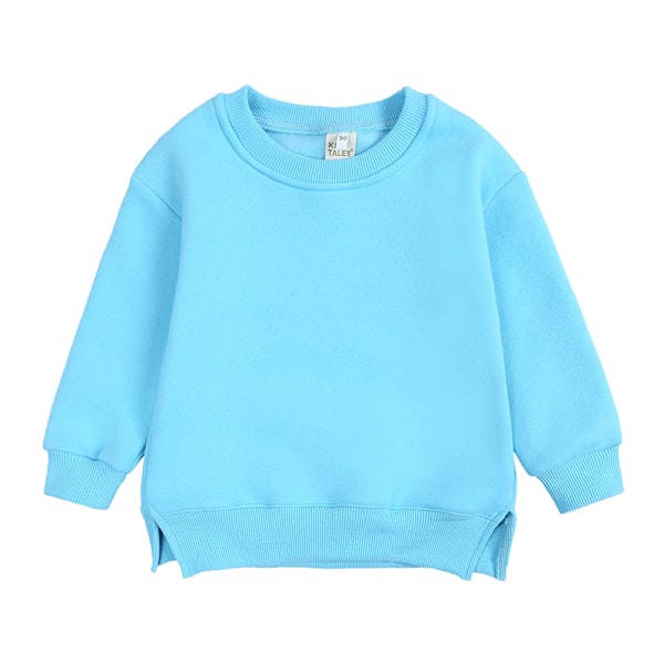 Vinter børnetrøje solid fleece sweatshirt smådrenge tøj sportjakke børnefrakke tracksuit 5 EU: 6-9m