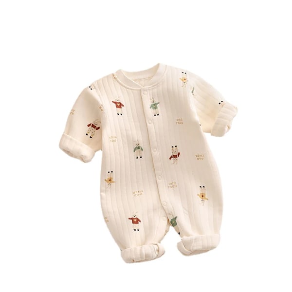 Baby Jumpsuit i Bomull, Ensfarget Bjørn, Høst 2023, Nyfødt, En-delt Klær, 0-18 Måneder A 66 for 3-6M