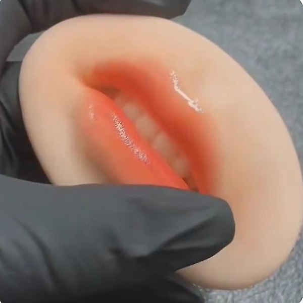 3 kpl Simulaatio 5d Kolmiulotteinen silikonihuuli tatuointi huuliharjoittelumoduuli huuliopetus Brownd