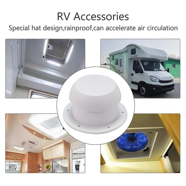 Rund sopphodeform ventilasjonshette for bobiltilbehør Toppmontert rund eksosutløpsventil C