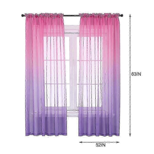 Faux Lin Gardin For Soverom Purple 1.32*1.6m