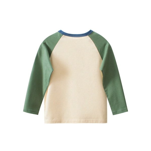 Langermet T-skjorte for barn, koreansk stil barnekles, tegneserie babyklær verde 130cm