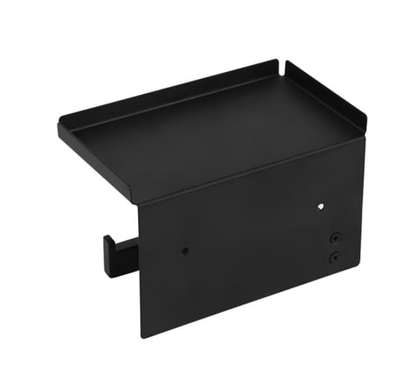 Toiletpapirholder med matsort hylde