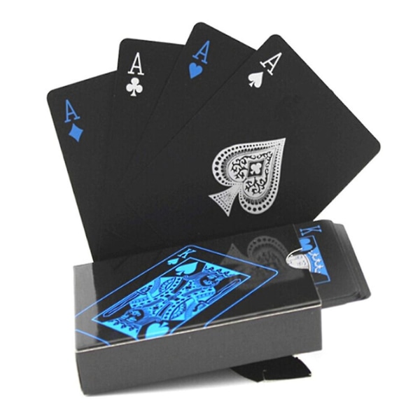 1 kortlek med coola plastspelkort, vattentäta pokerkort, klassiska magic tricksverktyg, 54 poker för familjefestpresent