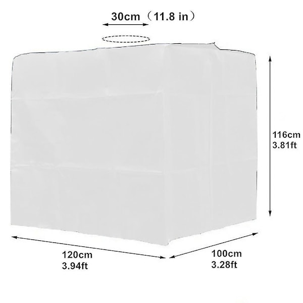 Ibc Tonn Tønnedeksel 1000l Utendørs Vannbeholder Deksel Vanntett Stoff Støvtett