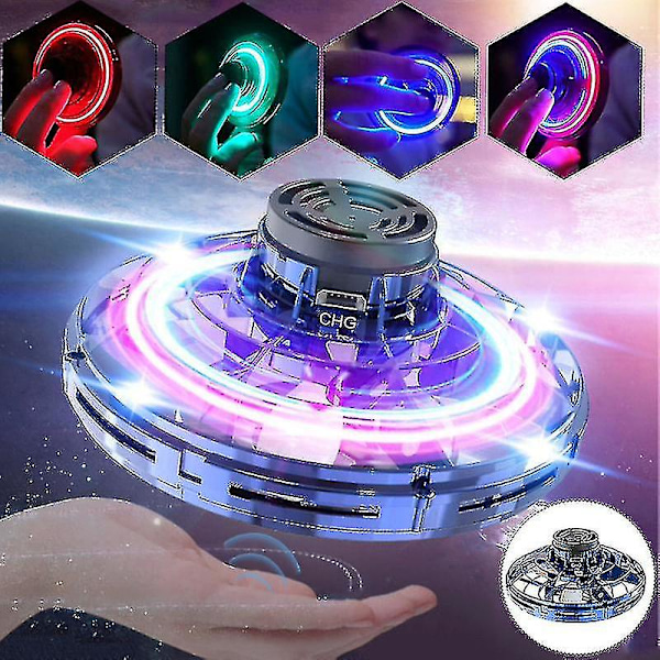 Flygande leksak, ufo fingertopp uppgradering flygande spinner dekompressionsleksak för vuxna och barn Red