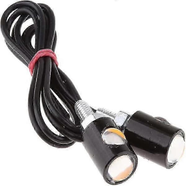 Dc-12v Motorsykkel Mini Gule Blinklys 2-pakning