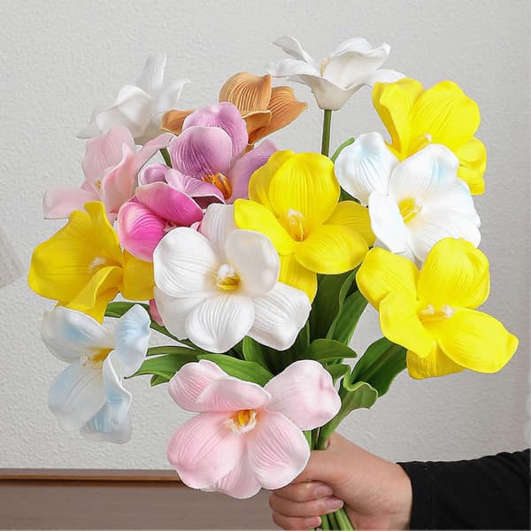 Kunstig Tulipanblomst - Premium Polyurethan Materiale - Bryllupsarrangement Blue