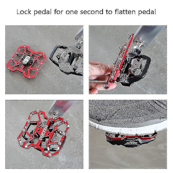 Eslnf 1 par klosslösa pedalplattformsadaptrar för Spd-pedal i titan