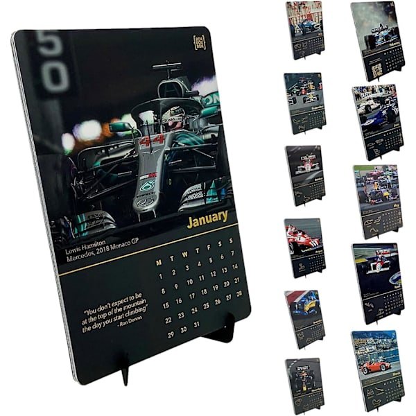 2024-kalender, 2024 Formel 1-kalender for F1-fans, Formulas Ones Racing-kalender, 12-måneders bærbare skrivebordskalender-julegaver 1PCS