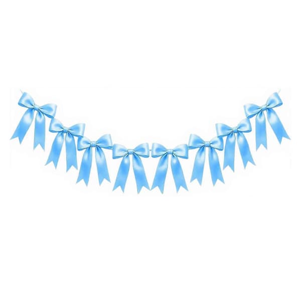 2 meter satengbuekrans - formbevarende bånd - bursdag brudedusj Light Blue