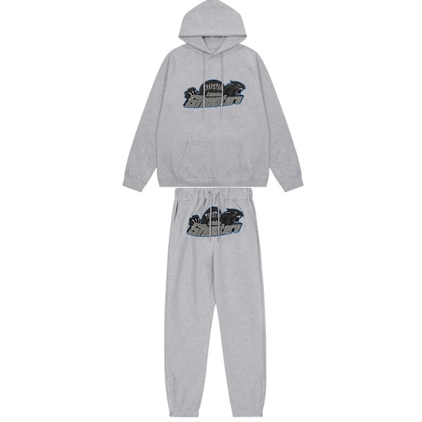 Shooters Hættetrøje Tracksuit Sort Grå Blue black tiger head gray L