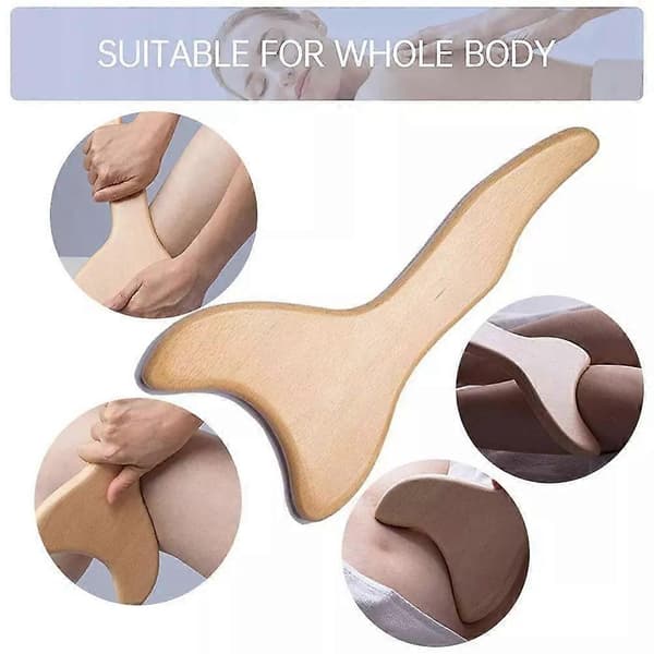 Professionelt lymfedrænageværktøj - Træ Gua Sha terapi massageværktøjer - Anti cellulite paddle massager høj kvalitet