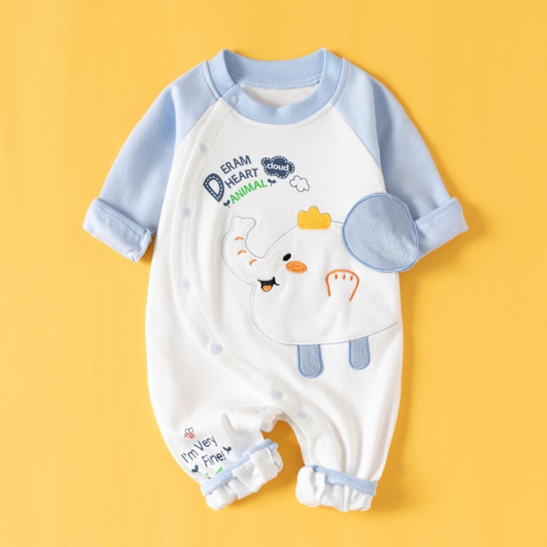 Baby-jumpsuit med lange ermer, ren bomullsbekledning linda imagen 90cm