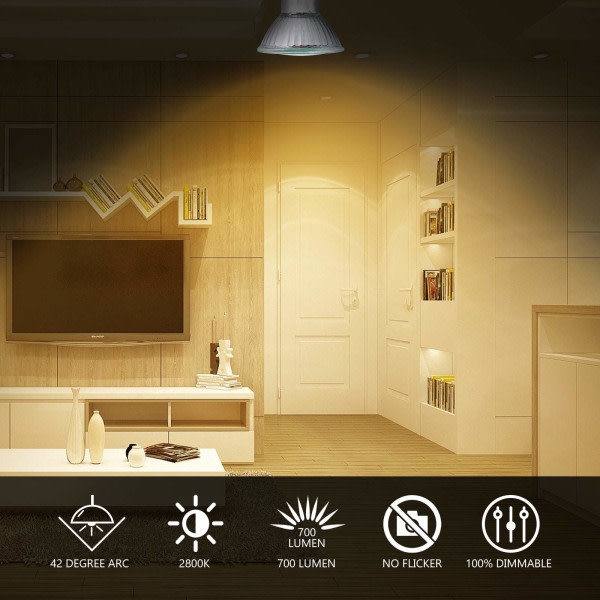 Pakke med 8 GU10 halogenlamper 35W, 220V GU10 halogenlykter