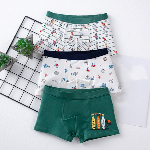 Barneundertøy bomullsundertøy barneshorts 3-pakning set 3 130cm  6-8years