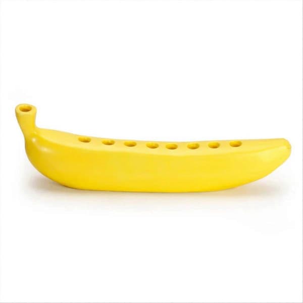 Bananformet lysestage bordpynt bananlysestage