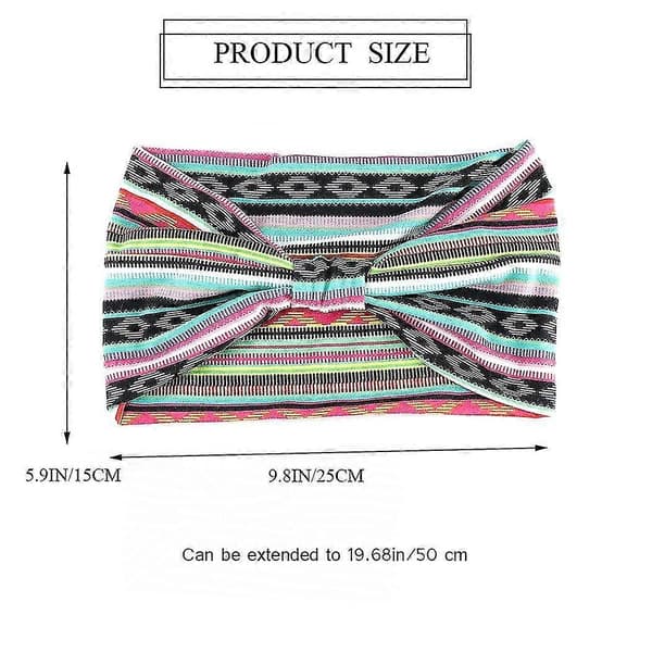 Boho Pandebånd Kvinder Pandebånd Hårbånd Turban Bløde Blomsterpandebånd