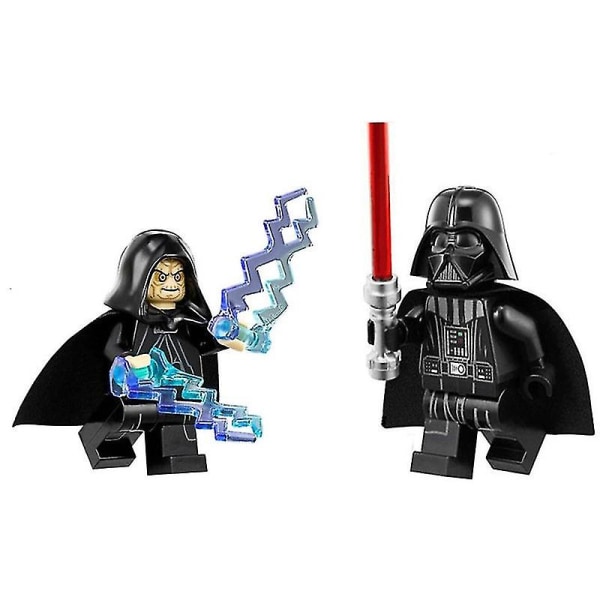 2-pack Star Wars Darth Vader Lightsaber Palpa Ting Monterat block Minifigur Block Leksaker