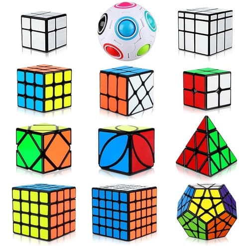 Rubikin kuutio musta 12-pakkaus