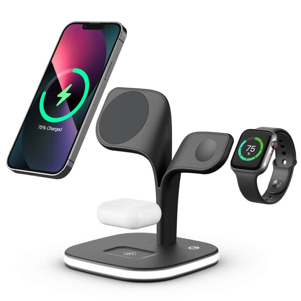 Kompatibel med iPhone Magnetisk 5-i-1 trådløs lader